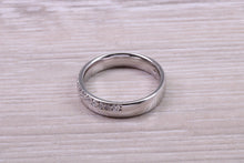 Load image into Gallery viewer, Half Circle Round Brilliant cut Diamonds set in 18ct White Gold Band