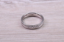 Load image into Gallery viewer, Half Circle Round Brilliant cut Diamonds set in 18ct White Gold Band