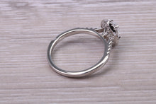 Load image into Gallery viewer, 0.80ct E VS2 Oval cut GIA Certified Natural Diamond Halo set Platinum Ring