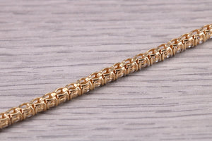 Three and Half carats Natural Diamonds set Yellow Gold Tennis Bracelet, British Hallmarked