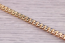 Load image into Gallery viewer, Five carats Multi Coloured Natural Sapphire set Solid Yellow Gold Tennis Bracelet, All Real Rainbow Coloured Sapphires, British Hallmarked