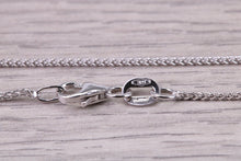 Load image into Gallery viewer, 0.19ct Simple Diamond Solitaire set White Gold Necklace, F VS Graded Natural Diamond, British Hallmarked, Choice of Chain Lengths